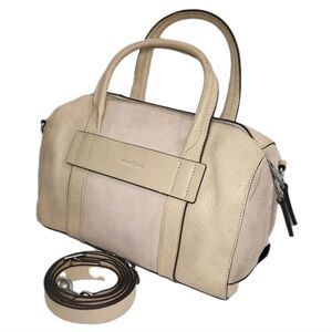 Leather & Suede Bag Zip Closure Vintage Crossbody Strap by Treasure & Bond